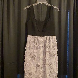Grey and Black party dress.